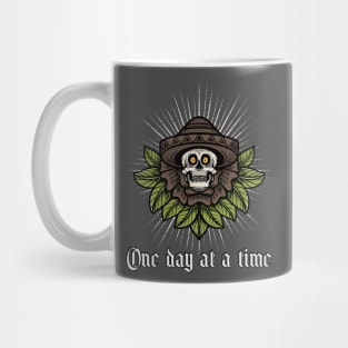 Skull With A Mexican Sombrero Tattoo Style Mug